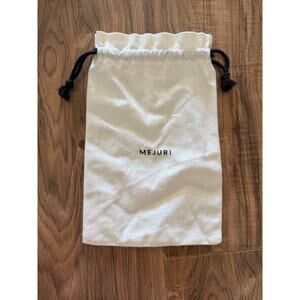 Mejuri White Jewelry Pouch Drawstring Accessories sack Dust bag